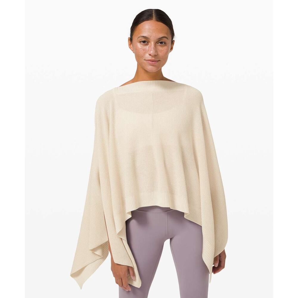 Lululemon Forward Flow Poncho in White Opal
